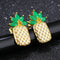 Fashion Shining Stud Earrings for Young Ladies, Pineapple