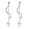 Classic Dangle Drop Earrings for Women Simple Double Twist Long Thread Fashion Silver Plated Earring Jewelry