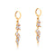 18k Gold Plated Copper with Zircon Drop Earrings/Long Earrings for Women