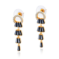 18k Gold Plated Copper with Zircon Drop Earrings/Long Earrings for Women