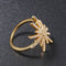 Fashion Knuckle Rings for Ladies,Copper,Platted 18K Gold,Snowflake