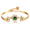 Women Birthstone Crystal Bracelet 18K Gold Plated Bracelet,5.5''+2.16''