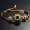 Women Birthstone Crystal Bracelet 18K Gold Plated Bracelet,5.5''+2.16''