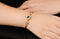 Women Birthstone Crystal Bracelet 18K Gold Plated Bracelet,5.5''+2.16''