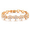 Women Birthstone Crystal Bracelet 18K Gold Plated Bracelet,Premium White