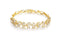 Women Fashion Crystal Bracelet 18K Gold Plated Bracelet,Wave