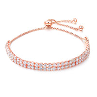 Fashion 18K Gold Platted Copper Bracelet for Women,Adjustable Chain 9.84'',KS532