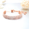 Fashion 18K Gold Platted Copper Bracelet for Women,Adjustable Chain 9.84'',KS540