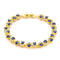 Fashion Birthstone Knuckle Bracele for Women,18K Gold Platted Copper,Blue