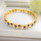 Fashion Birthstone Knuckle Bracele for Women,18K Gold Platted Copper,Blue