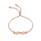 Fashion 18K Gold Platted Copper Bracelet for Women,Adjustable Chain 11'', Bowknot