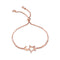 Fashion 18K Gold Platted Copper Bracelet for Women,Adjustable Chain 11'',Star & Moon