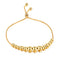 Fashion 18K Gold Platted Copper Bracelet for Women, Adjustable Chain from 7.09'' to 9.84''