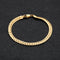 18k Gold Platted Copper Chain Bracelet for Men,7.48'' to 9.05''