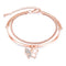 Fashion 18K Gold Platted Copper Bracelet for Women,6.29‘’+1.57‘', Butterfly