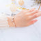 Fashion 18K Gold Platted Copper Bracelet for Women,6.29‘’+1.57‘', Butterfly