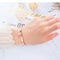 Fashion 18K Gold Platted Copper Bracelet for Women,6.29‘’+1.57‘', Butterfly