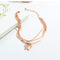 Fashion 18K Gold Platted Copper Bracelet for Women,6.29‘’+1.57‘', Butterfly