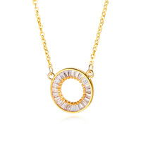 Fashion Pendant Necklace for Women 18K Gold Plated Copper