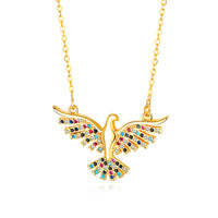 Fashion Pendant Necklace for Women 18K Gold Plated Copper-Dove