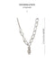 European and American fashion trend hip hop pendant clavicle chain inlaid diamond cuban necklace European and American ladies' holiday alloy