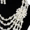 New Simple Fashion Vintage Layered Pearl Exaggerated Necklace And Earrings For Woman Baquet Equisite Party Dress Jewelry Set