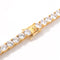 3mm / 4mm / 5mm Zircon Tennis Chain Mens Hip Hop Zircon Bracelet Necklace