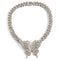 Punk Exaggerated Diamond-studded Big Butterfly Necklace for Women