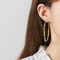 Lightweight Endless Simple Hoop Earrings - Infinity Round Circle Seamless Thin Delicate Hoops ,16K Gold Plated