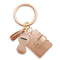 PU TASSEL CARD HOLDER ROUND BANGLE BRACELET KEYCHAIN