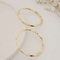 Lightweight Endless Simple Hoop Earrings - Infinity Round Circle Seamless Thin Delicate Hoops ,16K Gold Plated