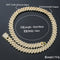 14mm Square Miami Cuban Link Bracelet Gold Color Iced Out Cubic Zirconia Rock Hip hop Style Men's Jewelry