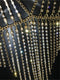 Crop Tops Rhinestone Tufted Bling Summer Women Metal Chain Body Gold Sexy Cami Tops Dancing Party Club