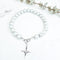 Fashion Cross Necklace Niche Design 2021 Reflective Beads Simple Clavicle Chain Women Pearl