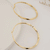 Lightweight Endless Simple Hoop Earrings - Infinity Round Circle Seamless Thin Delicate Hoops ,16K Gold Plated