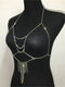 Rhinestone Tassel Sexy Body Chain Harness Bra Chest For Women Nightclub