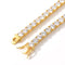 3mm / 4mm / 5mm Zircon Tennis Chain Mens Hip Hop Zircon Bracelet Necklace