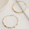 Lightweight Endless Simple Hoop Earrings - Infinity Round Circle Seamless Thin Delicate Hoops ,16K Gold Plated