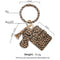 PU TASSEL CARD HOLDER ROUND BANGLE BRACELET KEYCHAIN