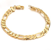 18k Gold Platted Copper Chain Bracelet for Men