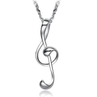 Fashion Necklace for Ladies,Cross, Silver Color,16.14‘’(410mm) or 18.11''(460mm)，Musical note